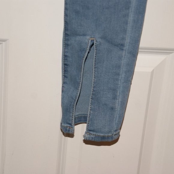 085 PRETTYLITTLETHING High Waisted Front Split Hem Skinny Jeans sz 8 - Picture 6 of 10